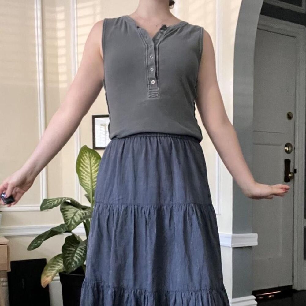Free People gray ribbed tank top in a S